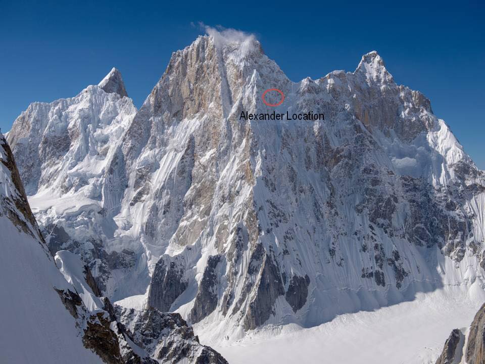 Место где находился Александр Гуков на горе Латок I (Latok I, 7145 метров). Фото mountain.ru