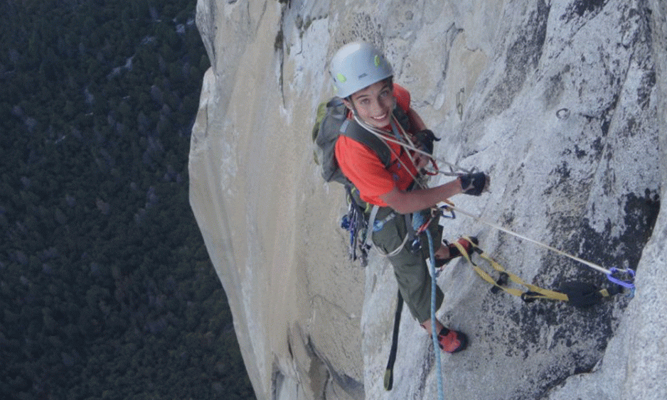 Коннор Херсон (Connor Herson) на маршруте «The Nose» (5.14/8b+), Эль-Капитан. Фото Jim Herson.