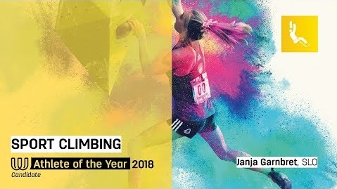 Янья Гарнбрет (Janja Garnbret) - претендентка на титул "Спортсмен года 2018" (Athlete of the year 2018)