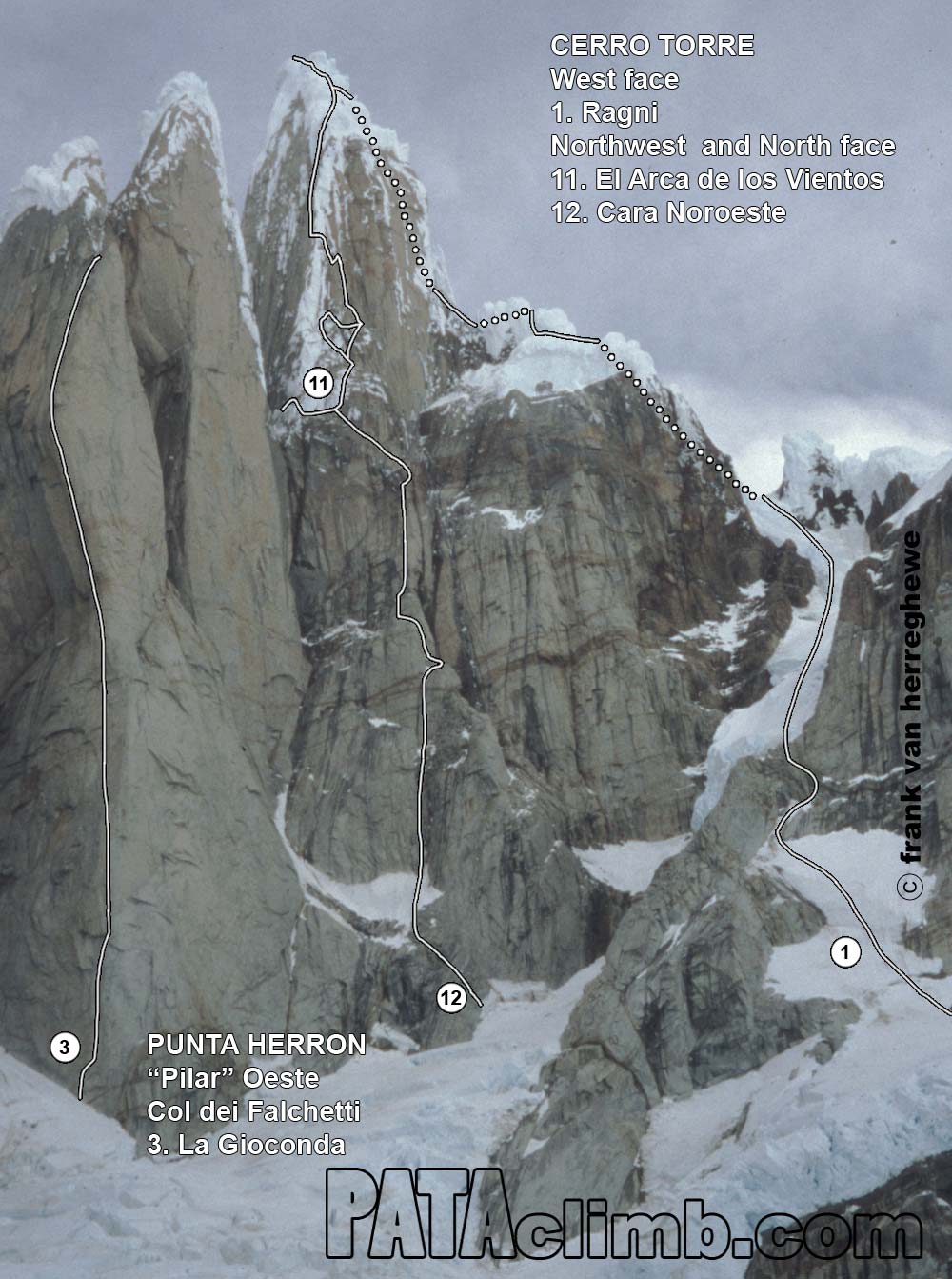 Маршрут Ragni на вершину Серро Торре (Cerro Torre, 3128 метров)