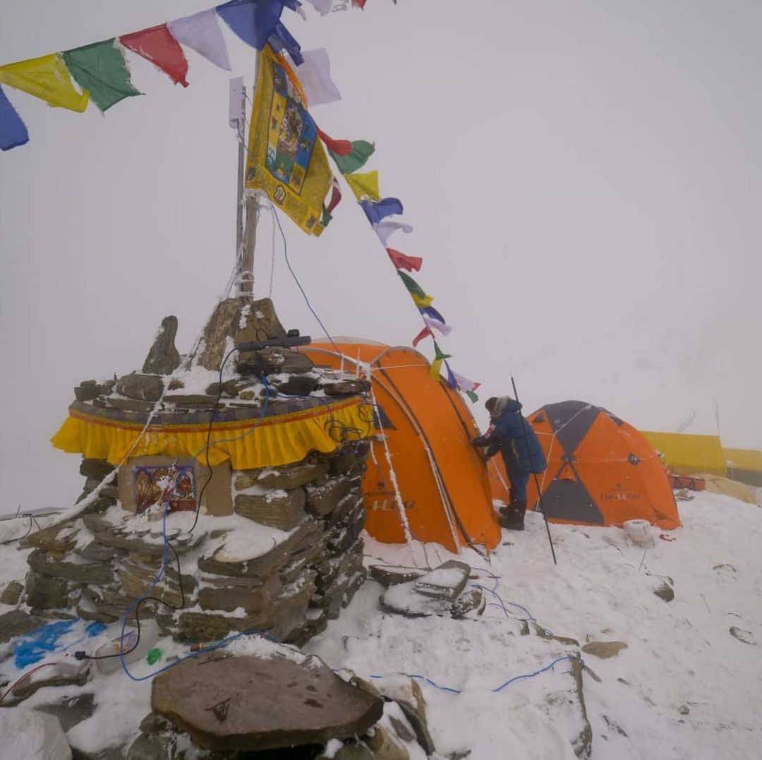 Непогода в базовом лагере Манаслу. 19 января 2021. Фото Alex Txikon