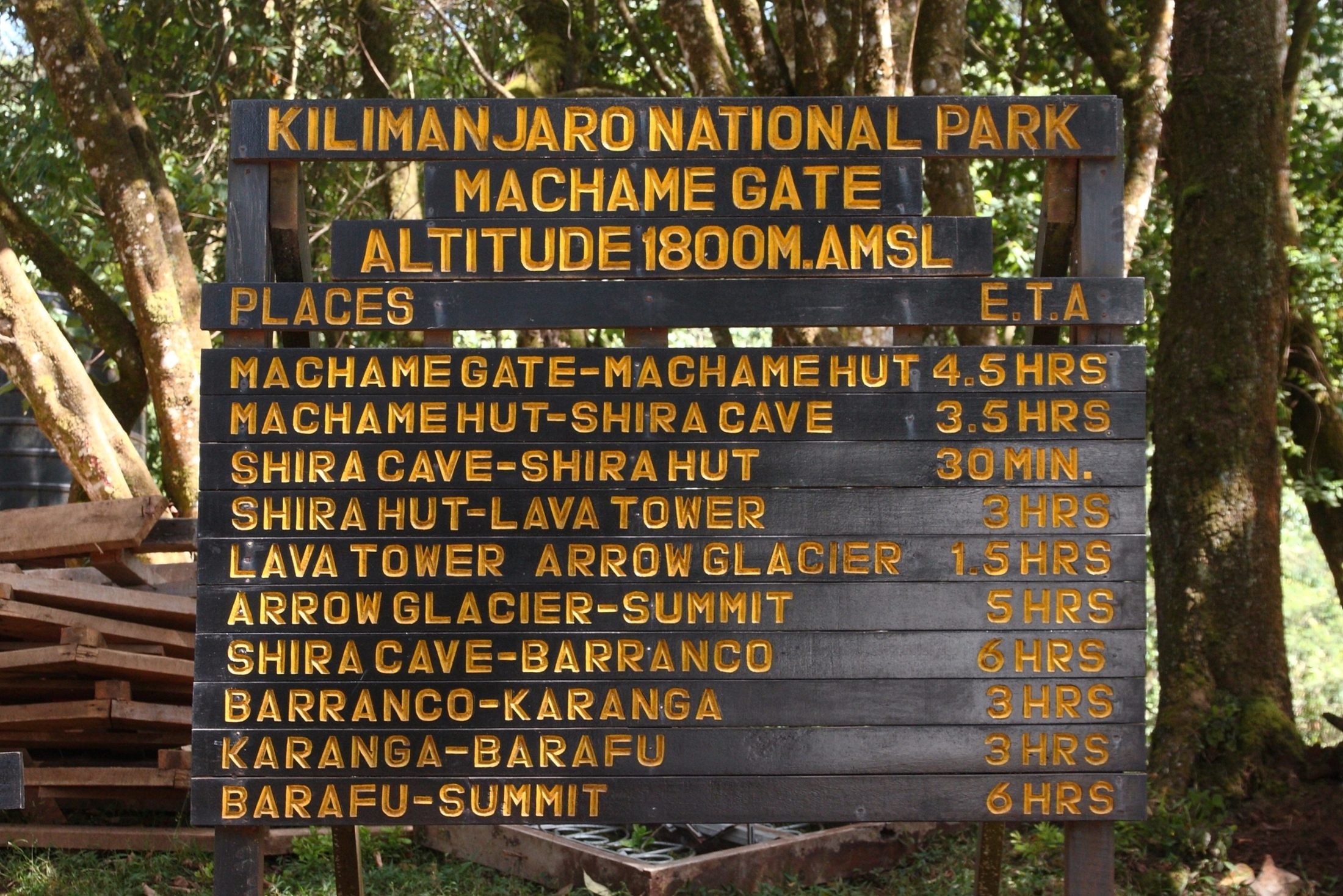 маршрут Мачаме / Machame route