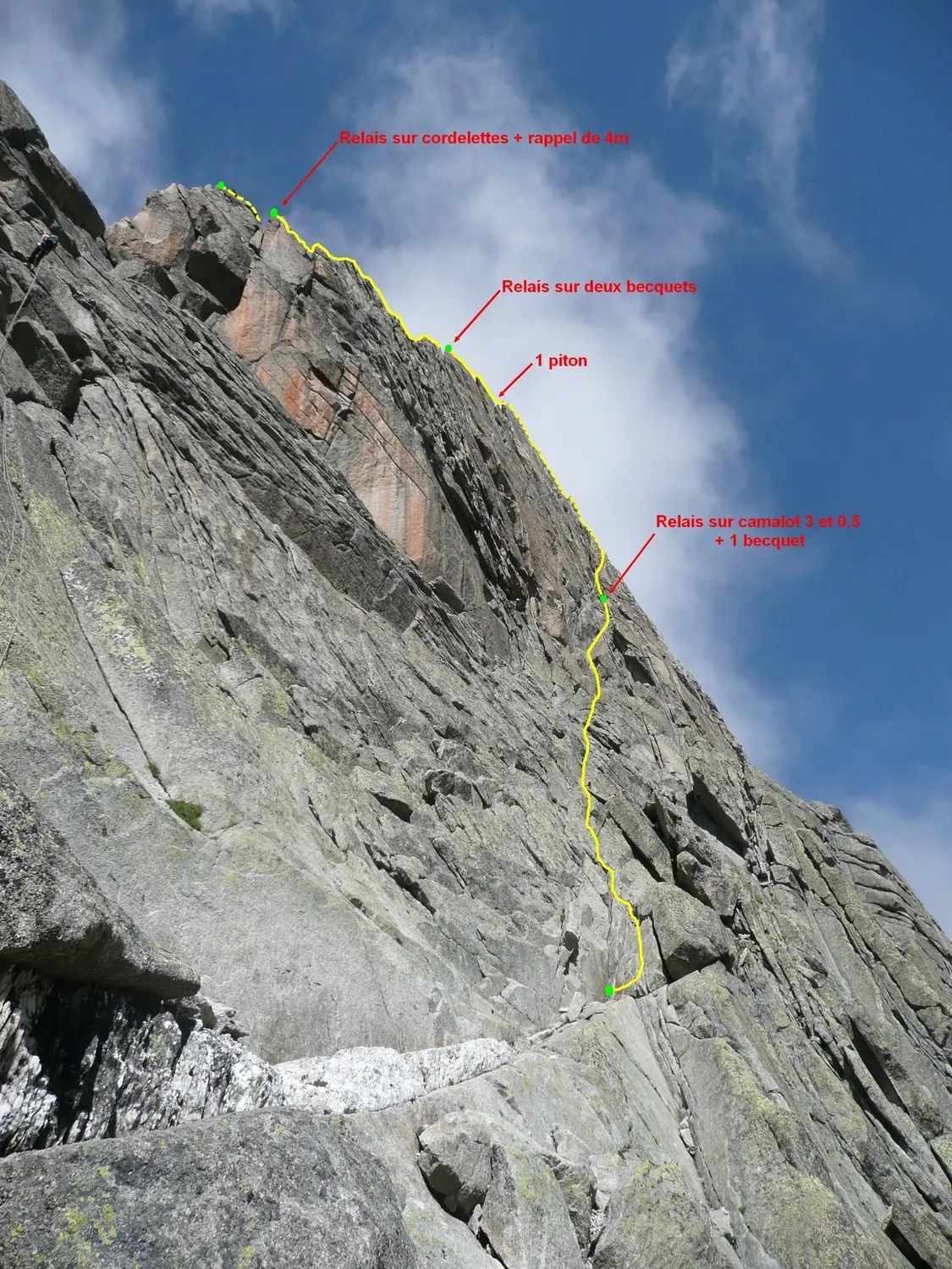 Егій дю Пень (Aiguille du Peigne, 3192 метри). Стандартний маршрут. Фото camptocamp . org 