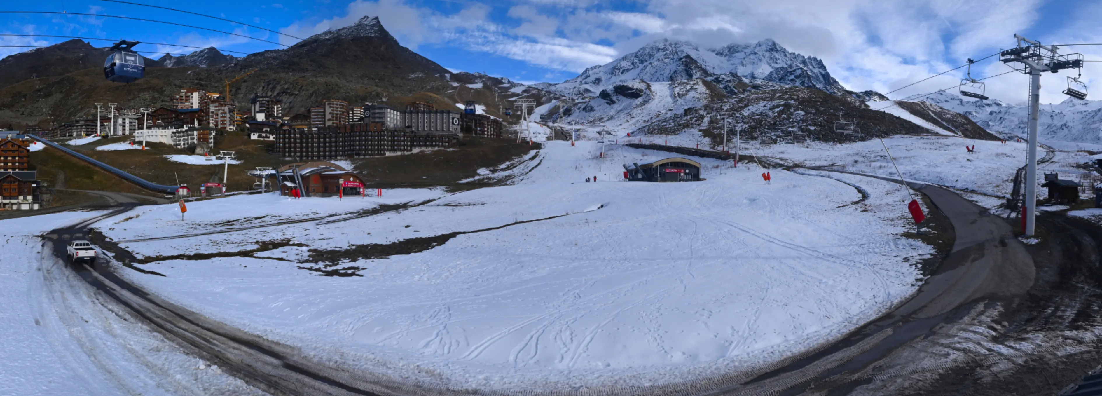 курорт Валь Торанс (Val Thorens). Скріншот з он-ланй вебкамери курорту за 14 листопада 2022 року