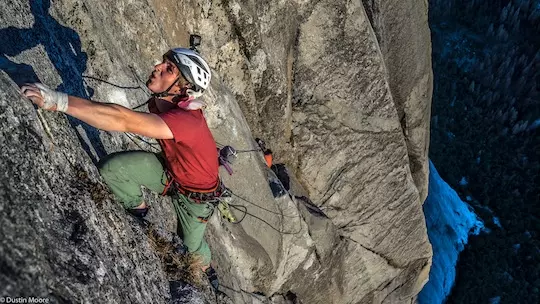 Пит Виттакер (Pete Whittaker) на маршруте Freerider на El Cap